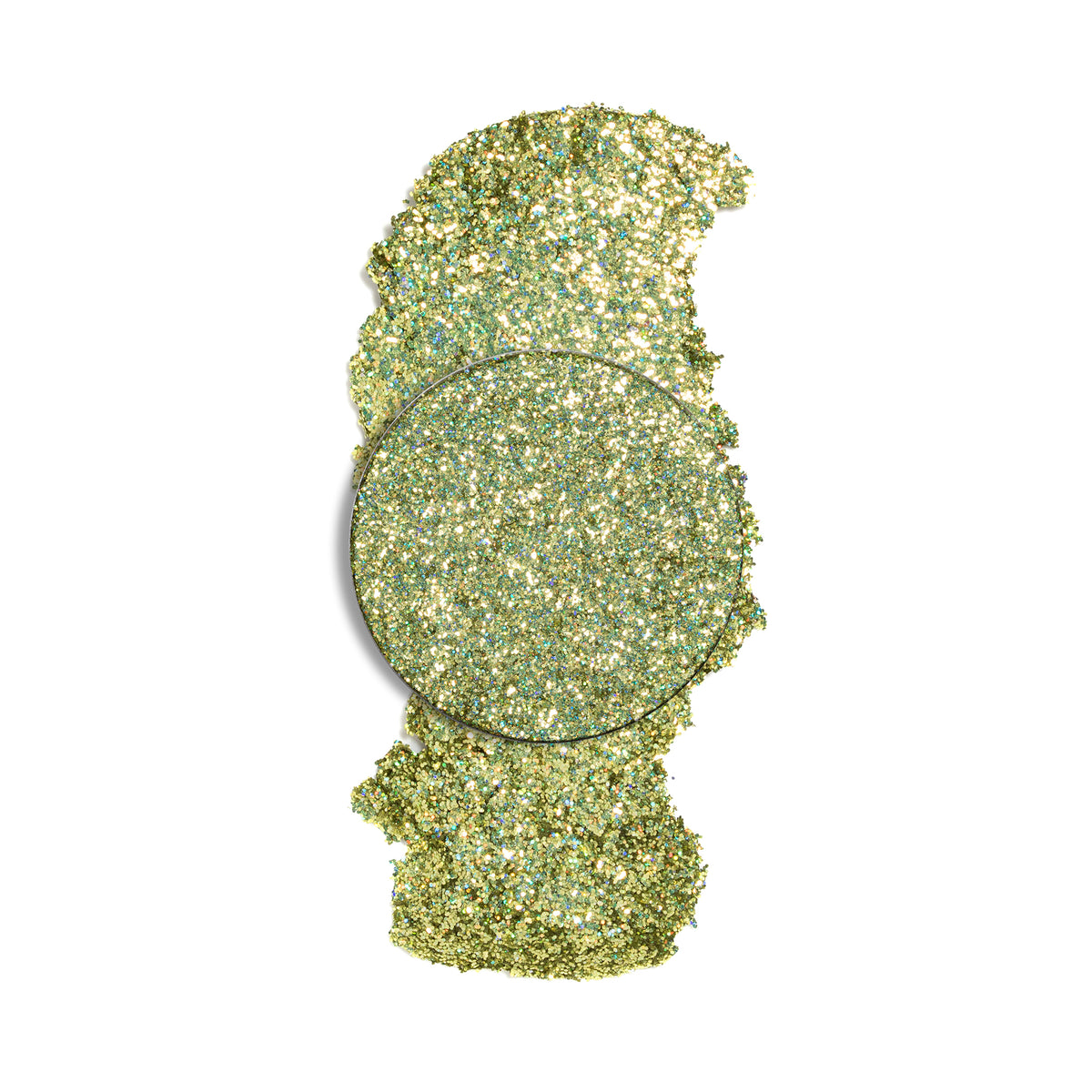 Light Green Pressed Glitter Eyeshadow, Highly Pigmented