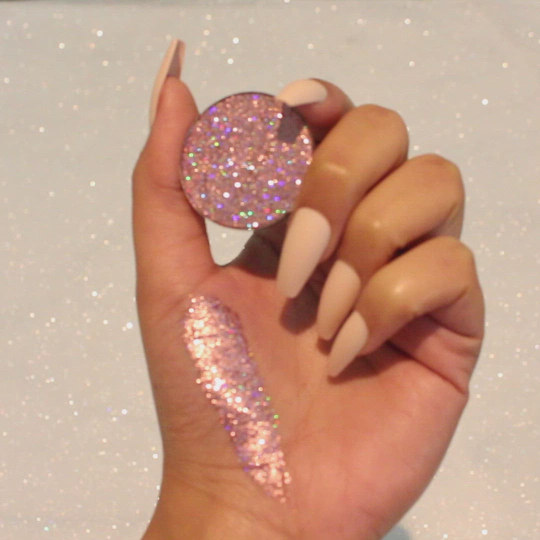 Baby Pink Pressed Glitter Eyeshadow Highly Pigmented | Vani Cosmetics