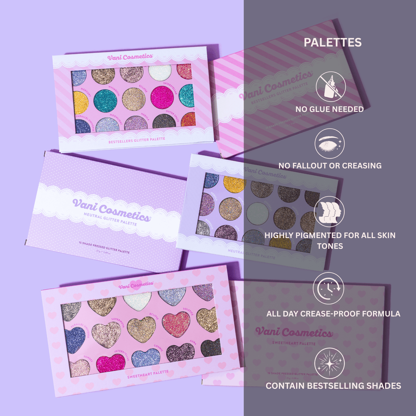3 Palette Bundle (45 Glitters)
