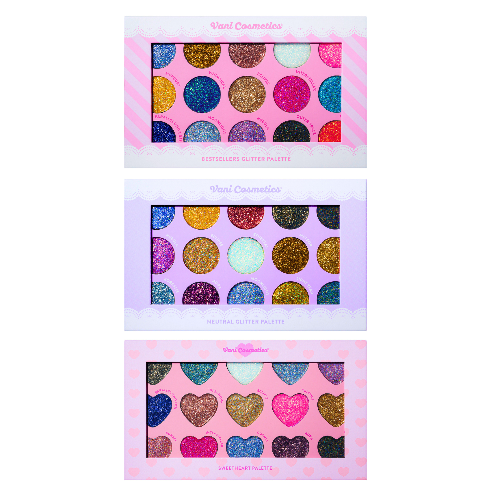 3 Palette Bundle (45 Glitters)
